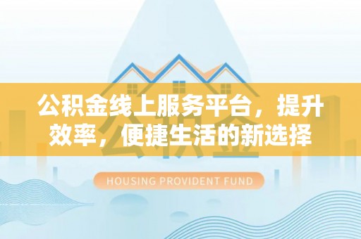 达坂城公积金线上服务平台，提升效率，便捷生活的新选择