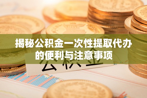 达坂城揭秘公积金一次性提取代办的便利与注意事项