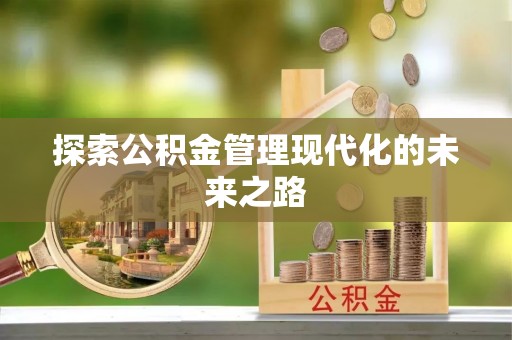 达坂城探索公积金管理现代化的未来之路